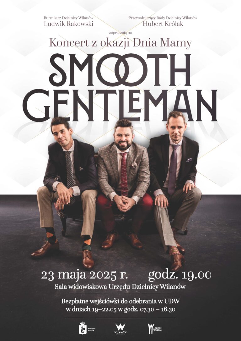 smooth gentleman plakat na koncer w dzielnicy wilanów