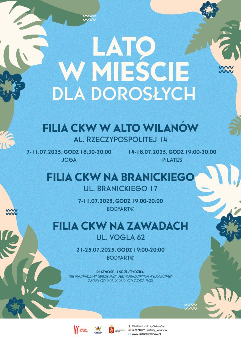 lato w mieście dla dorosłych terminy
