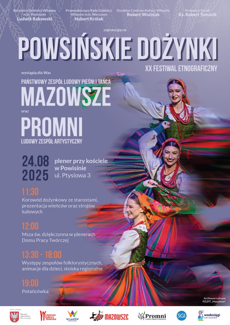 plakat dozynkowy z informacjami