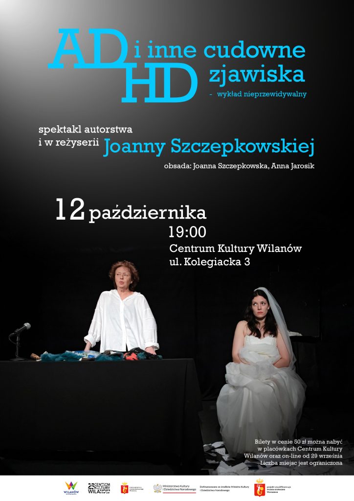 plakat na spektakl adhd