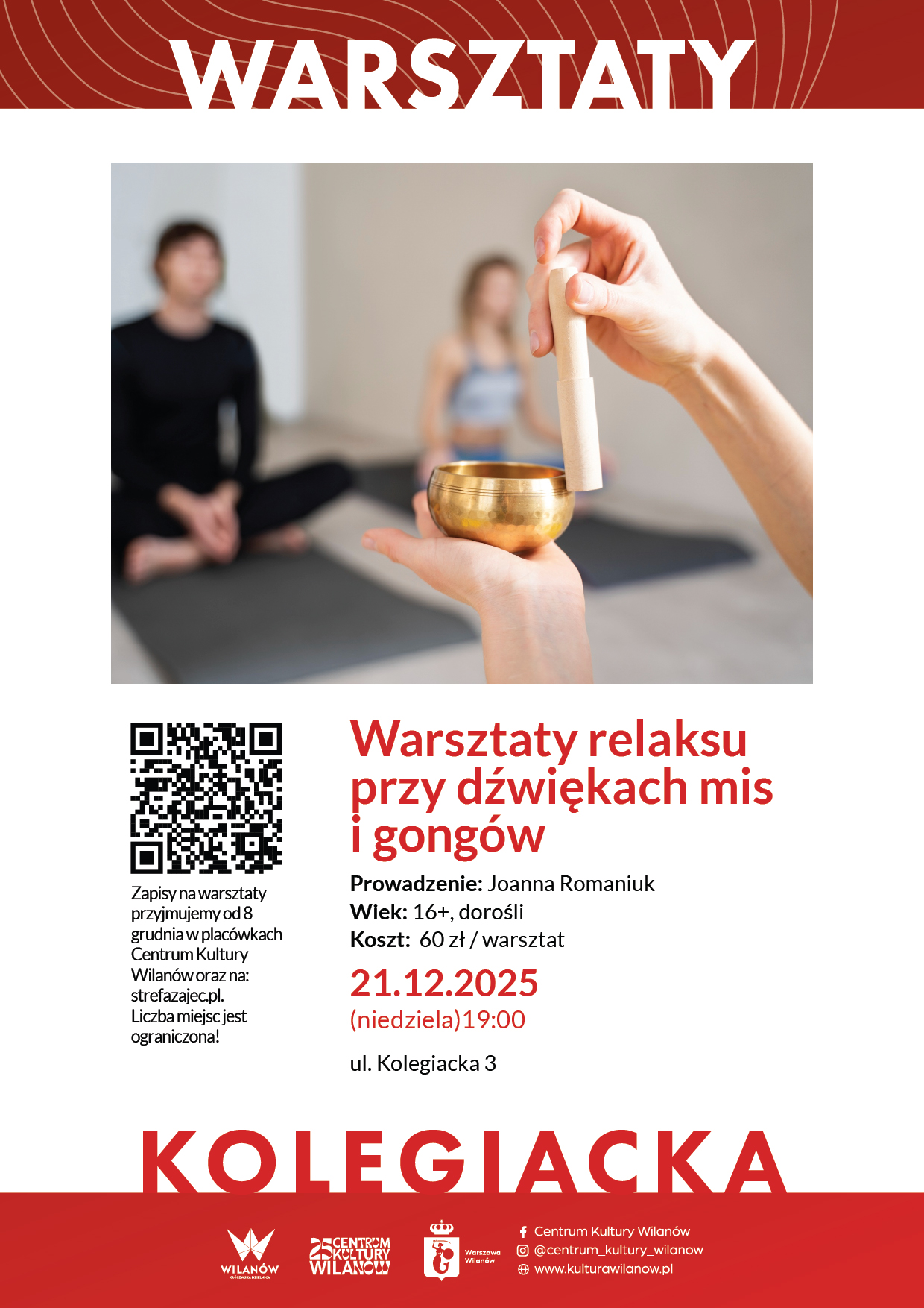 Warsztaty relaksu przy dźwiękach mis i gongów