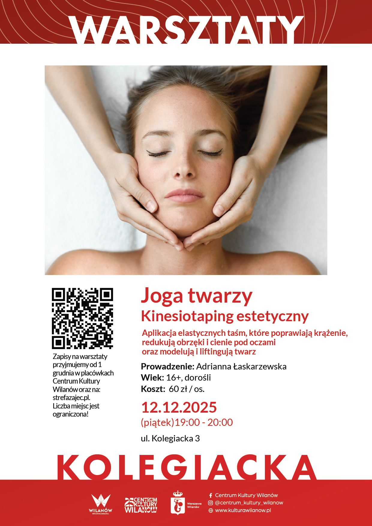 Joga twarzy i kinesiotaping estetyczny - warsztaty dla dorosłych