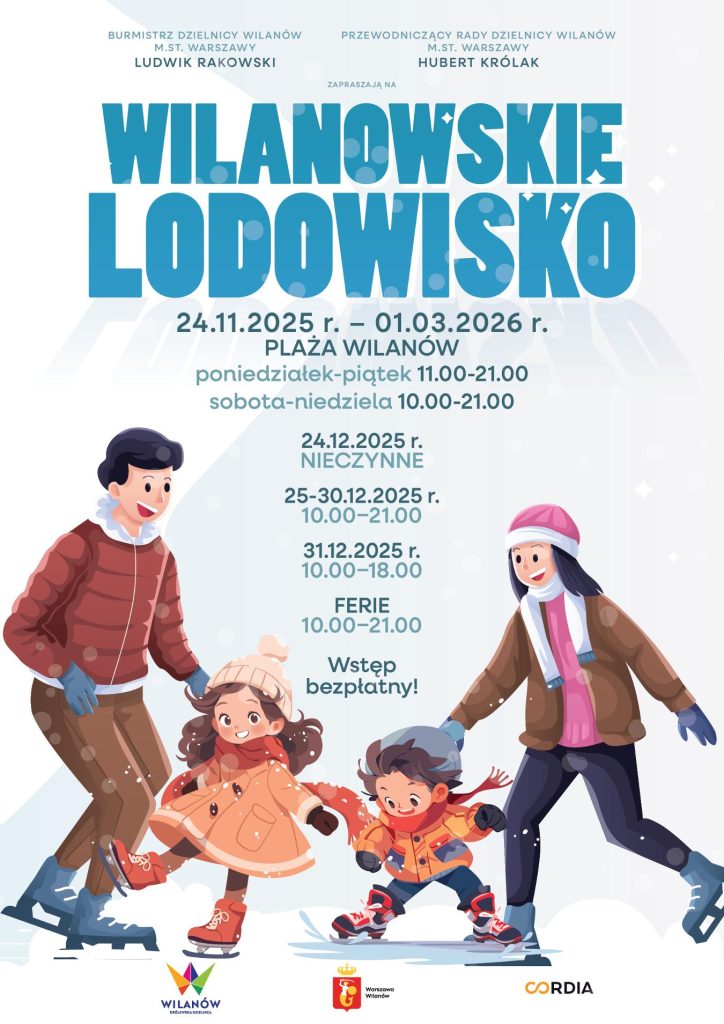 Wilanowskie lodowisko na plaży wilanów