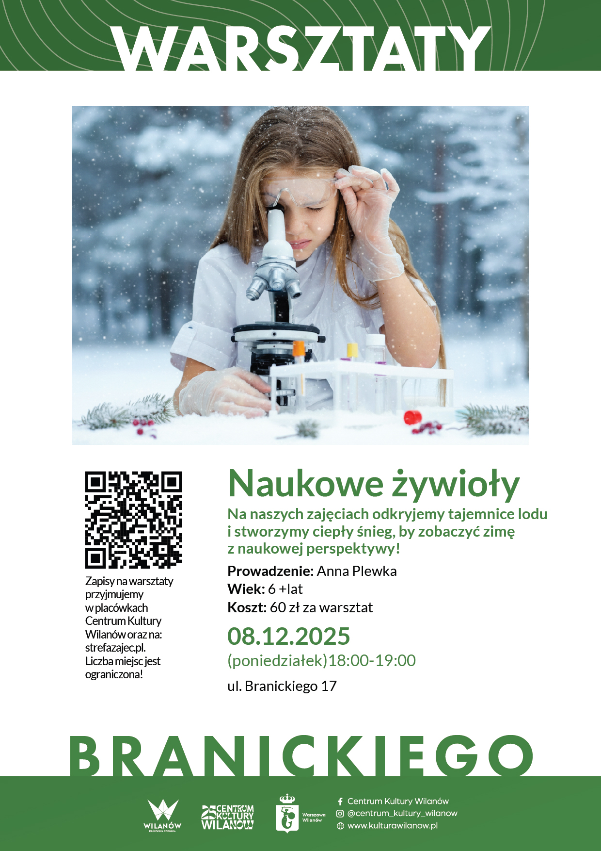 Naukowe żywioły - warsztaty naukowe dla dzieci powyżej 6 roku życia