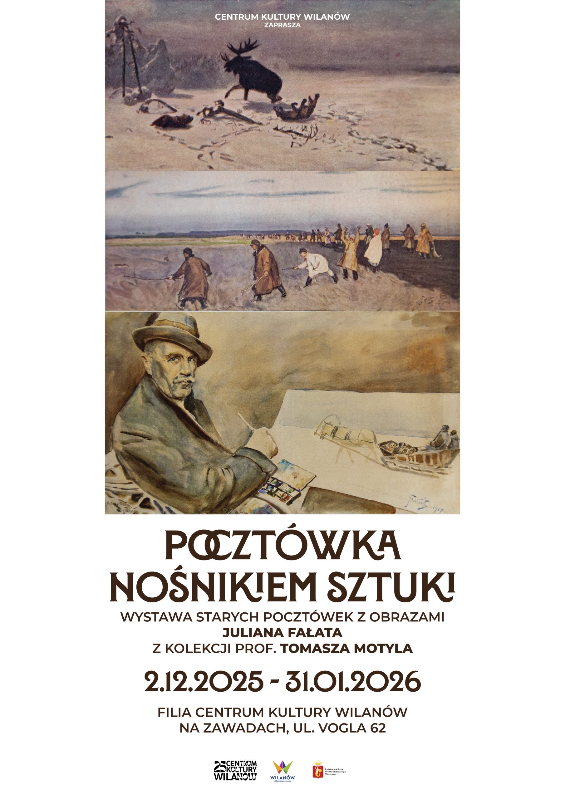 Pocztówka nośnikiem sztuki - wystawa pocztówek Juliana Fałata z kolekcji profesora Tomasza Motyla