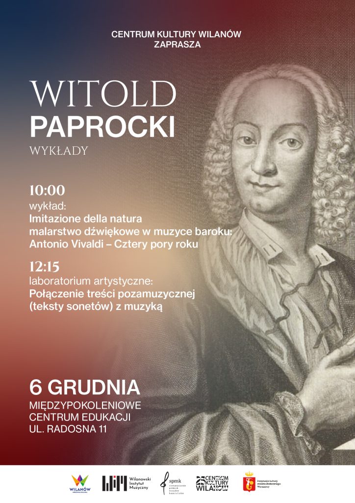 PLakat na wykład Witolda Paprockiego