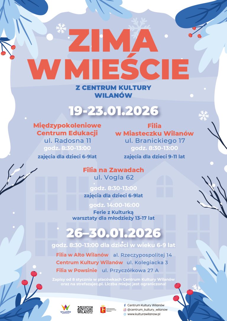 zima w mieście plakat