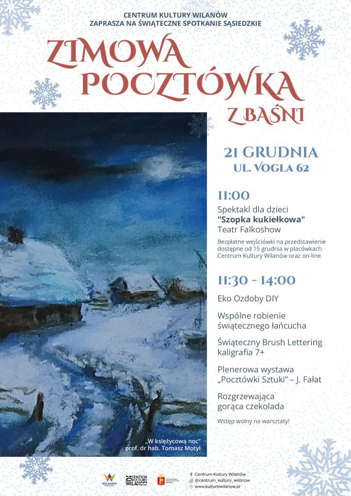 Plakat Zimowa pocztówka z baśni