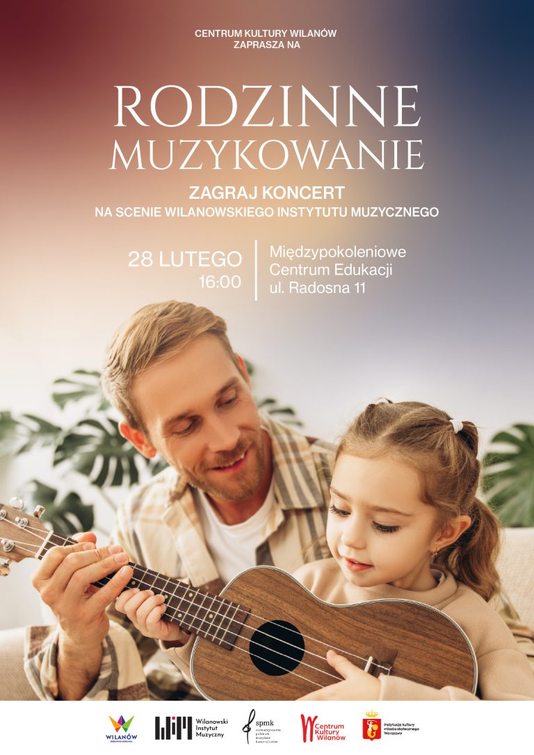 plakat na rodzinne muzykowanie