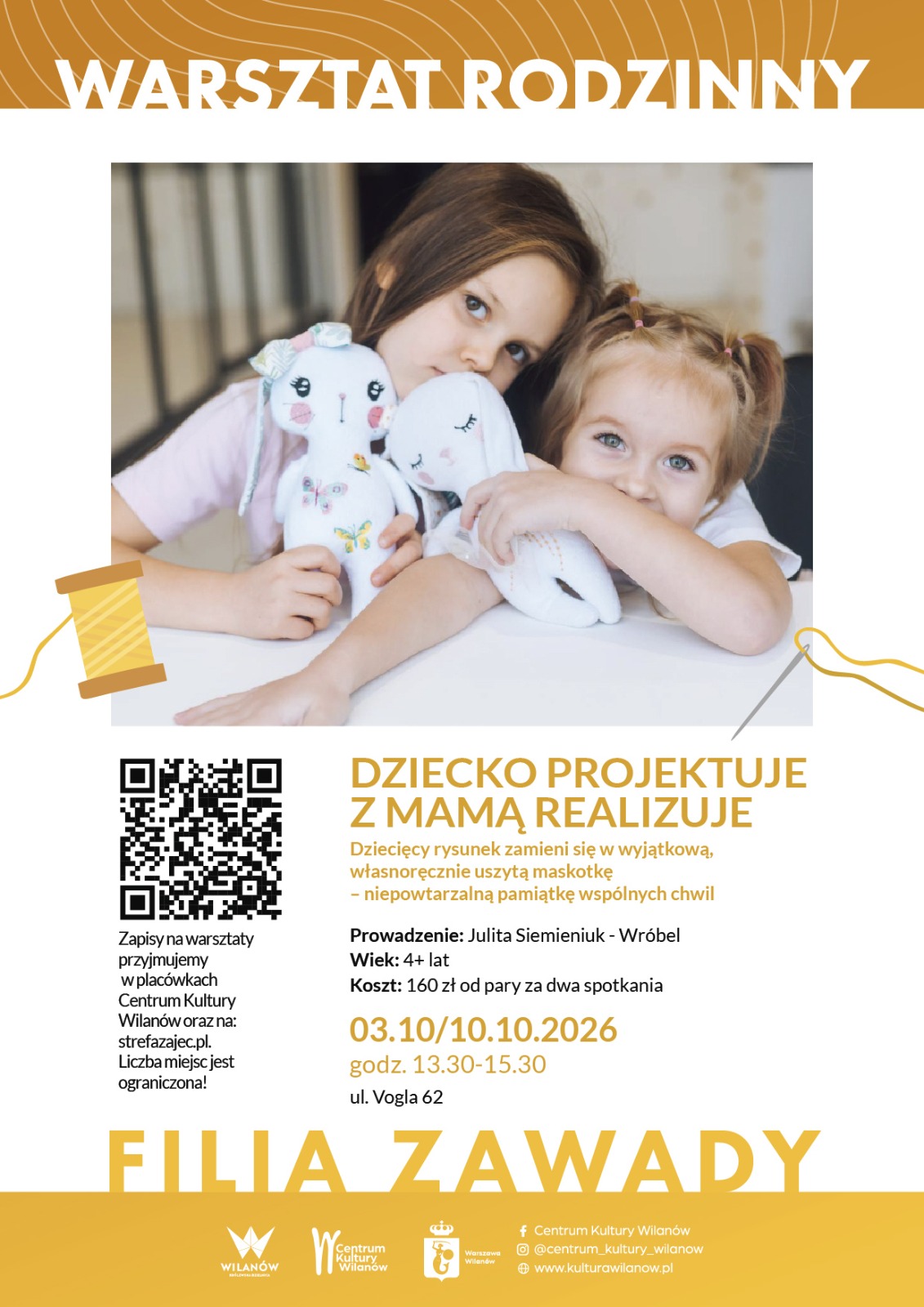 „Dziecko projektuje – z mamą realizuje” – warsztat rodzinny (dziecko w wieku 4+ oraz dorosły) 